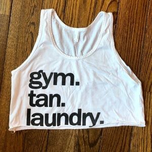 AMERICAN APPAREL Custom Crop Tank, Size S